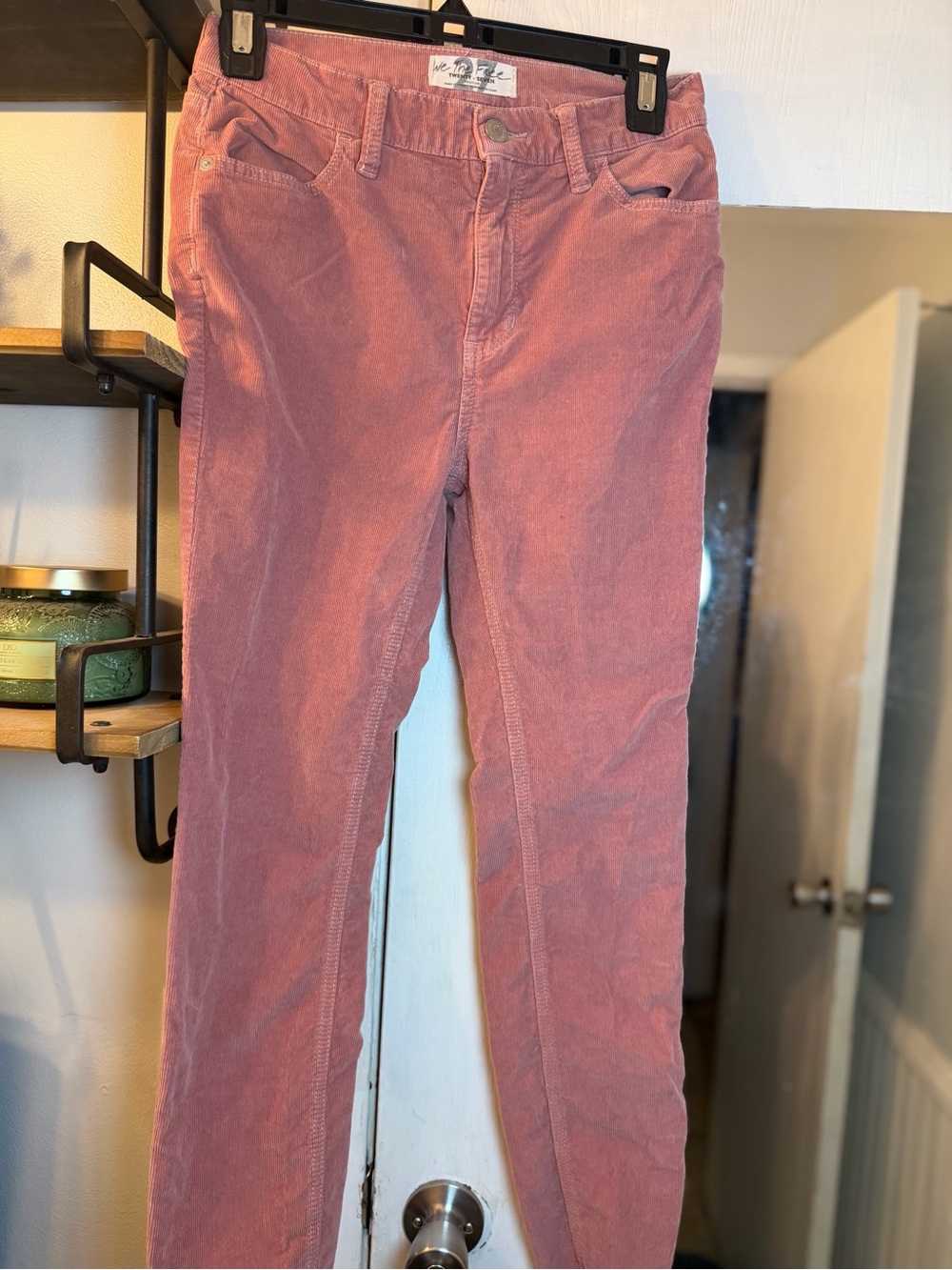 Free People Corduroy Skinny Jeans in Dusty Rose